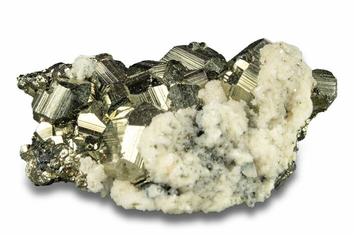 Gleaming Pyrite Crystal Cluster - Peru #271550
